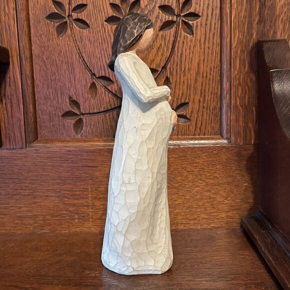 Willow Tree ‘02 Cherish Pregnancy Expectant Mom Faux Wood Resin Figurine - Picture 5 of 12